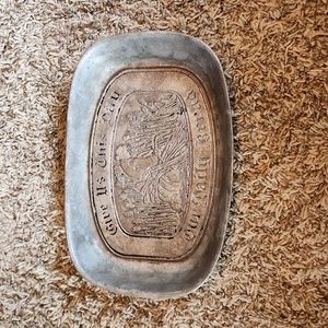 Give Us This Day Our Daily Bread Pewter dish